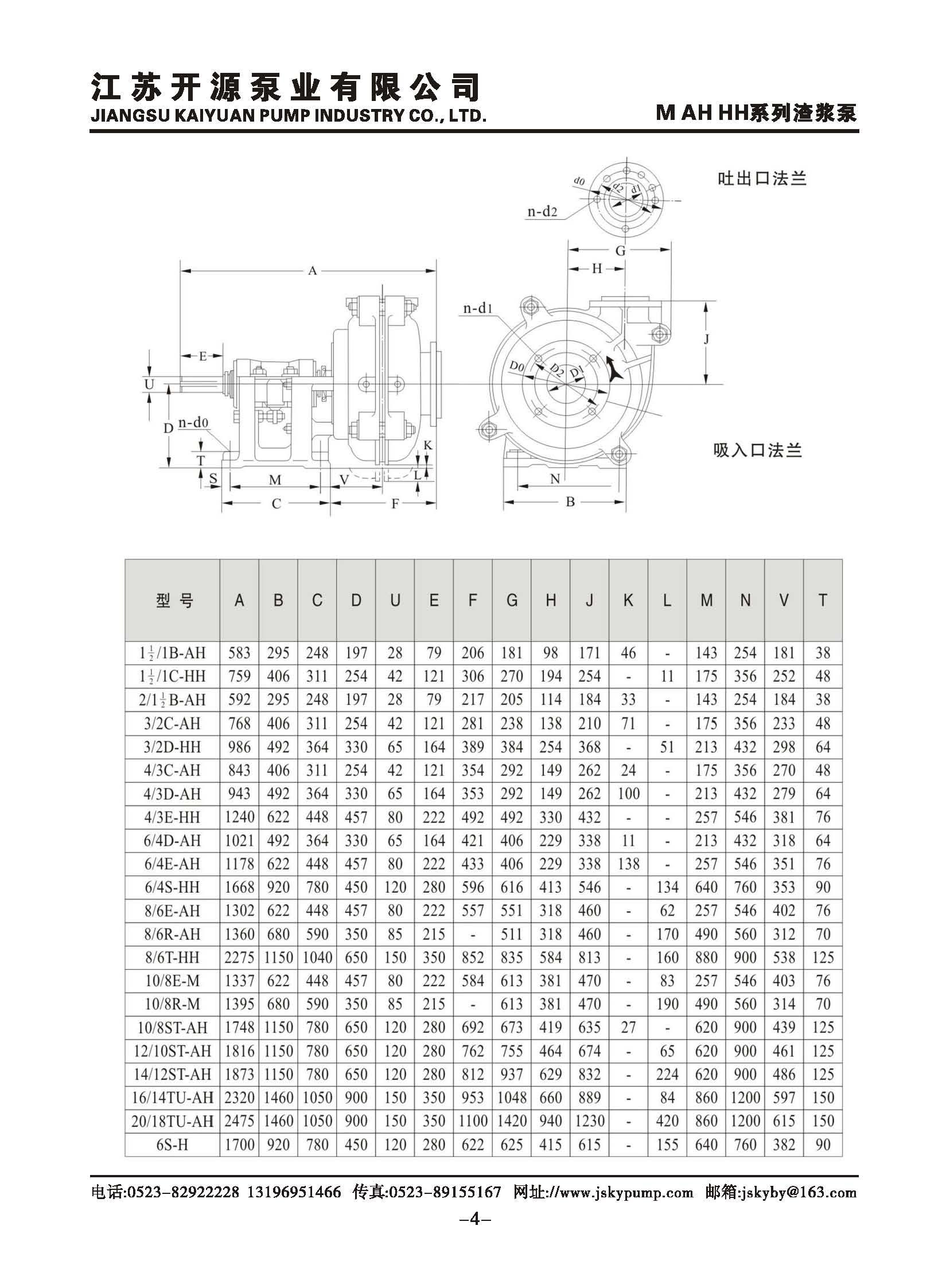 M AH HH系列渣浆泵- 江苏开源泵业有限公司 M AH HH系列渣浆泵- 江苏开源泵业有限公司